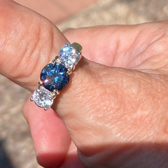 925 CN Design London Blue Topaz Ring 💍 Size 8.75 Stunning - Picture 3 of 9